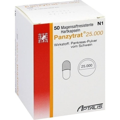 PANZYTRAT 25,000 enteric 50 hard coated capsules