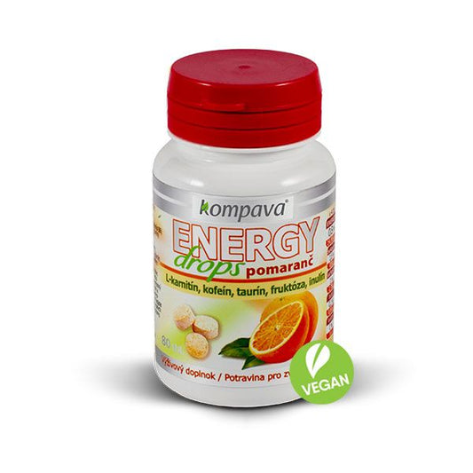 Kompava Kompava Energy drops orange 92 g / 80 tablets