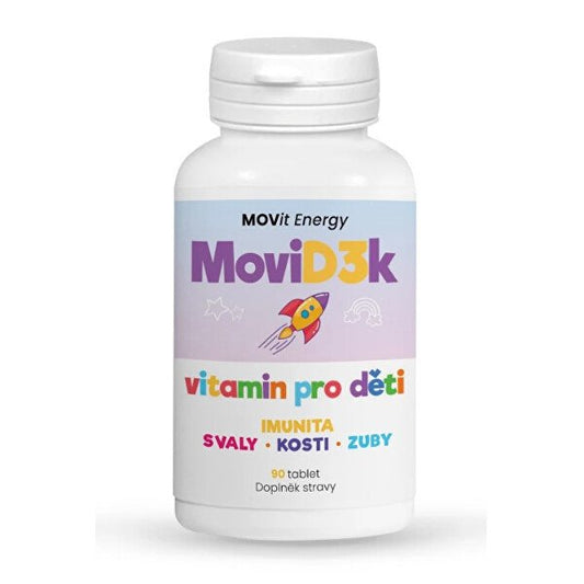 MOVit MoviD3k - vitamin D3 for kids, 800 IU, 90 tablets with orange flavor