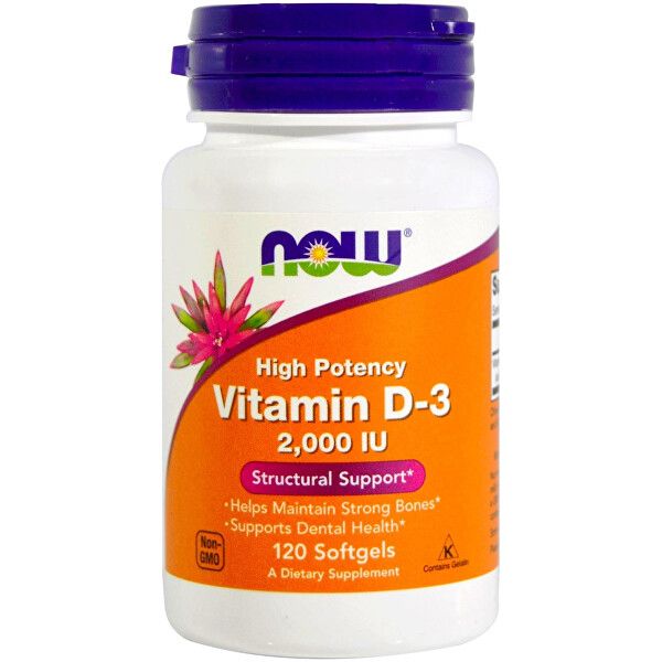 NOW Vitamin D-3 2000iu 120 capsules