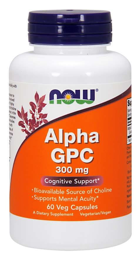 NOW Alpha GPC 300 mg, 60 herbal capsules