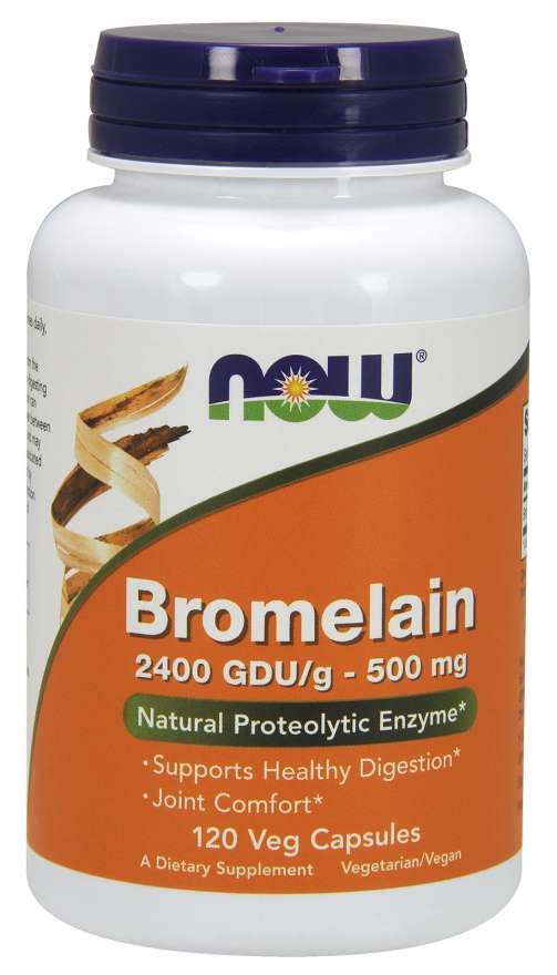 NOW Bromelain, 500 mg, 120 herbal capsules