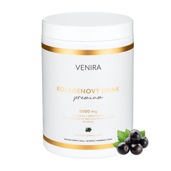 Venira Premium collagen drink for hair, nails and skin 324 g, black currant