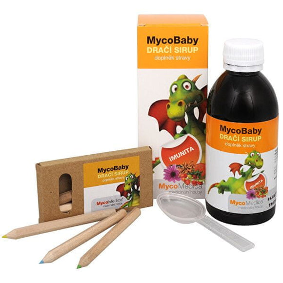 MycoMedica MycoBaby dragon syrup 200 ml + FREE crayons