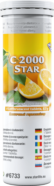 Starlife Vitamin C 2000 STAR, 15 tablets