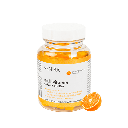 Venira Multivitamin in the form of cubes 90cps, orange flavor