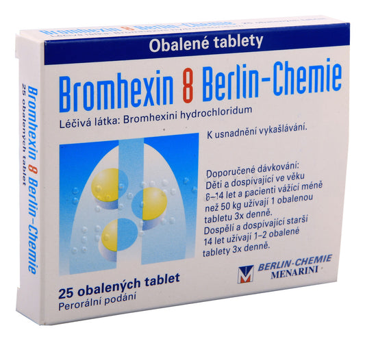 BROMHEXIN BERLIN-CHEMIE 8mg coated 25 tablets