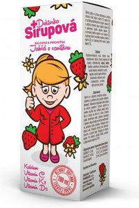 Pharmadis Doctor Calcium Syrup Strawberries with vanilla 100ml for Girls