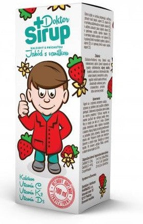 Pharmadis Doctor Calcium Syrup Strawberries with vanilla 100ml for Boys