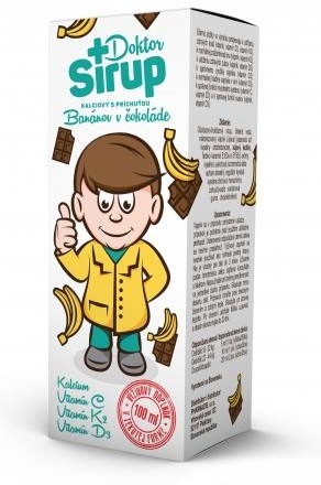 Pharmadis Doctor Calcium Syrup Bananas in chocolate 100ml for Boys