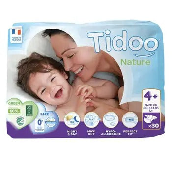 Tidoo 4+ Maxi + 9-20 kg baby diapers 30 pcs