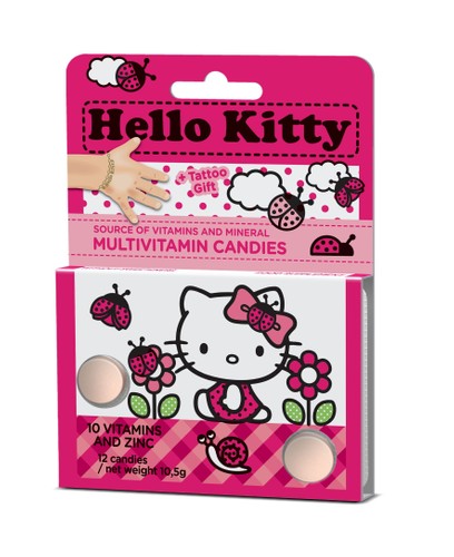 Vieste Multivitamin Hello Kitty box 12x12 tablets + tattoos