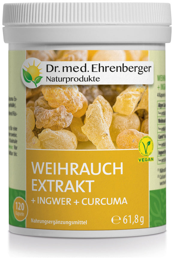 Dr. Ehrenberger Frankincense Extract + Ginger + Curcuma 120 Capsules