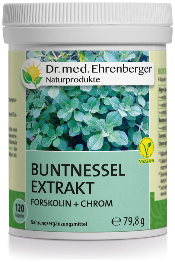Dr. Ehrenberger Bunt nettle Extract Forskolin + Chrome 120 Capsules