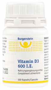 Burgerstein Vitamin D3 600 I.E. - 100 capsules