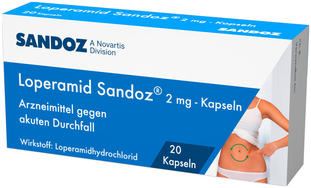 Sandoz Loperamide 2 mg 20 capsules