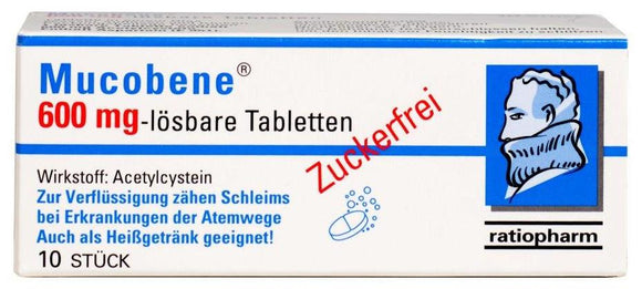 Mucobene 600 mg dissolvable tablets