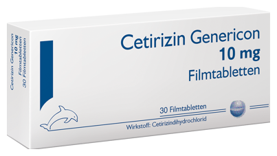 Genericon Cetirizine 10 mg 30 tablets
