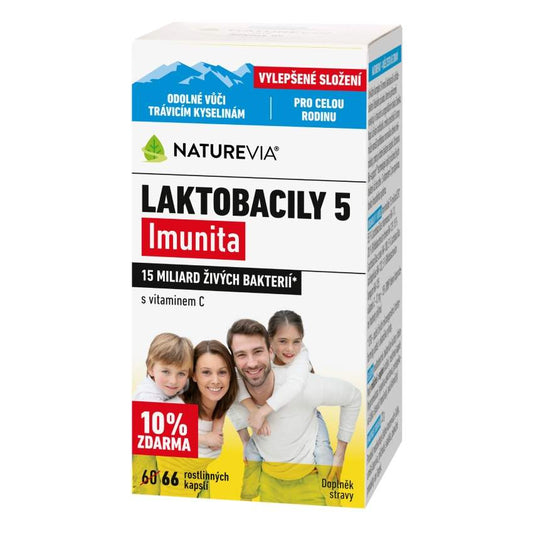 Swiss NatureVia Lactobacilli 5 Immunity 66 capsules