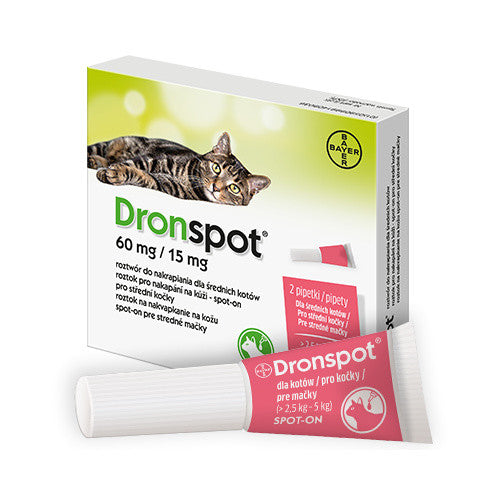 Dronspot 60mg / 15mg medium cat spot-on 2x0.7ml