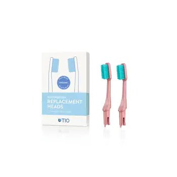 TIO Toothbrush Replacement head Ultra soft 2 pcs coral pink