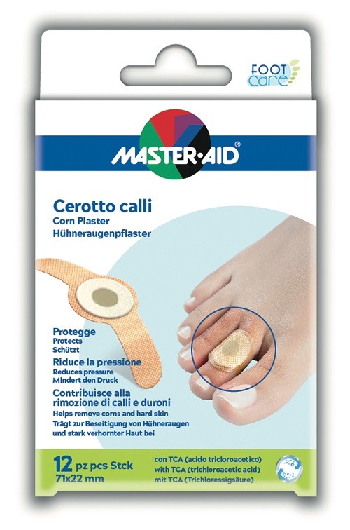 Master Aid FOOT Care Patches for corns and hard skin 12 pcs
