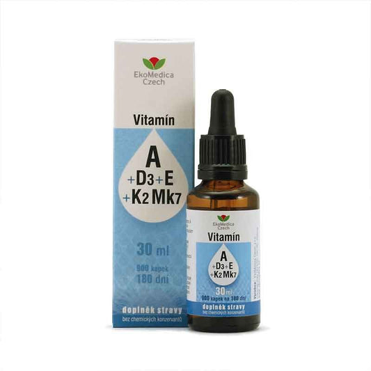 Ekomedica Vitamin A + D3 + E + K2 Mk7 - 30ml