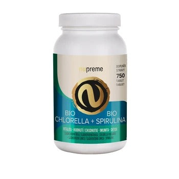 Nupreme BIO Chlorella + Spirulina 750 tablets