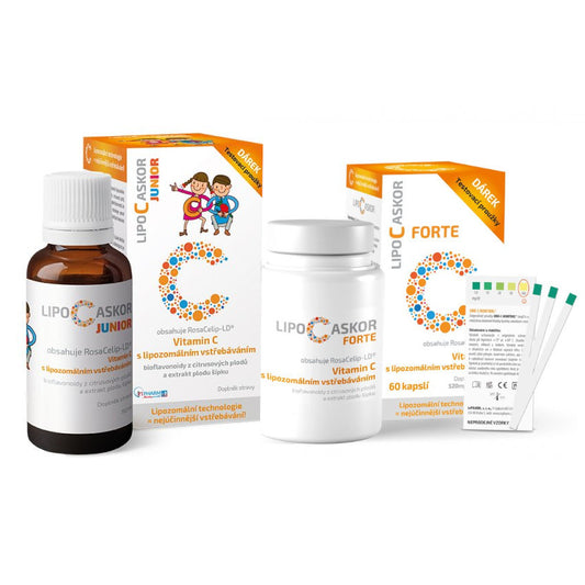 LIPO C ASKOR Junior liquid liposomal vitamin C 110 ml + Forte 120 caps – My Dr. XM LIPO C ASKOR Junior liquid liposomal vitamin C 110 ml + Forte 120 caps – My Dr. XM