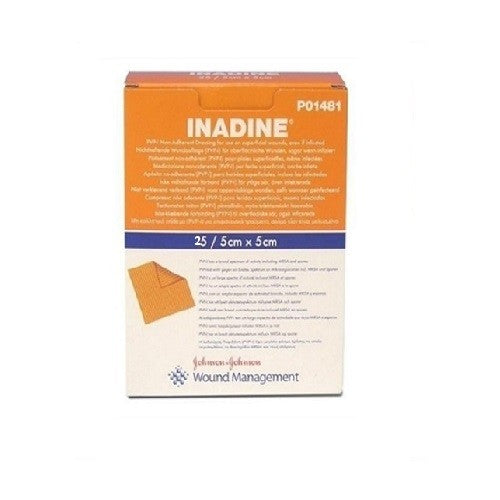 INADINE Bandage With Povidion Iodine 5 X 5 cm, 25 pcs