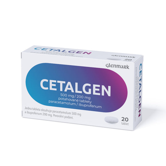 Glenmark CETALGEN 500 mg / 200 mg 20 tablets
