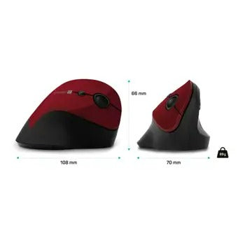 Connect IT CMO-2700-RD ergonomic vertical mouse Red