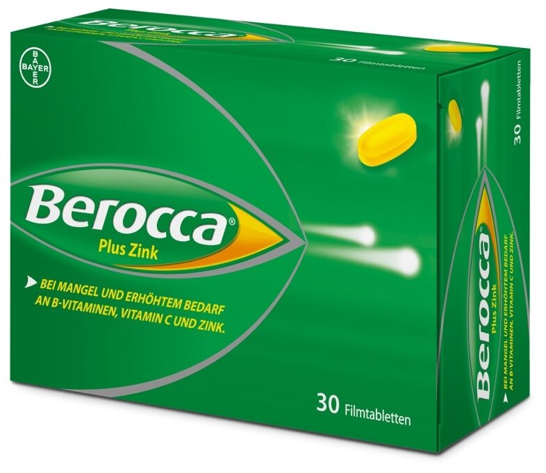 Bayer Berocca plus zinc 30 tablets