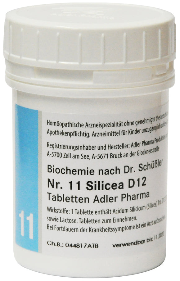 Adler Schuessler Salt No.11 Silicea D12, 100 Chewable Tablets
