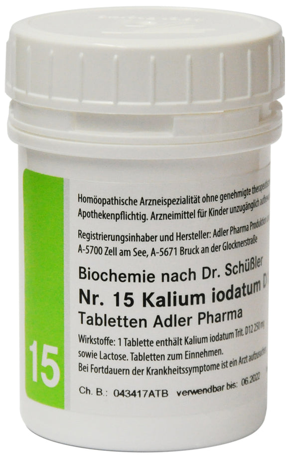 Adler Schuessler Salt No.15 Potassium iodatum D12, 100 Chewable Tablets