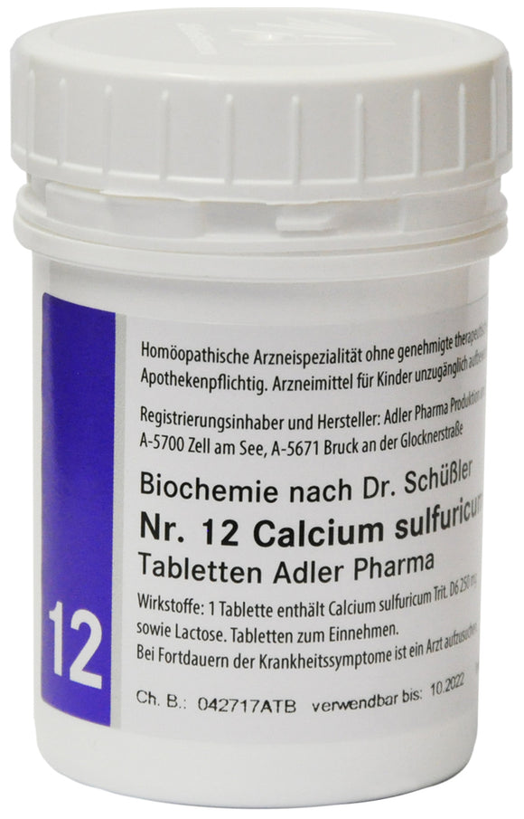 Adler Schuessler Salt No.12 Calcium sulphuricum D6, 100 Chewable Tablets