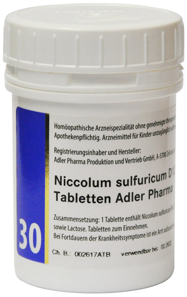 Adler Schuessler Salt No.30 Nicolum sulfuricum D12, 100 Chewable Tablets