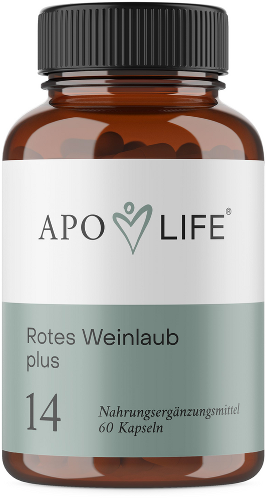 ApoLife 14 Red Vine Leaves plus 60 capsules