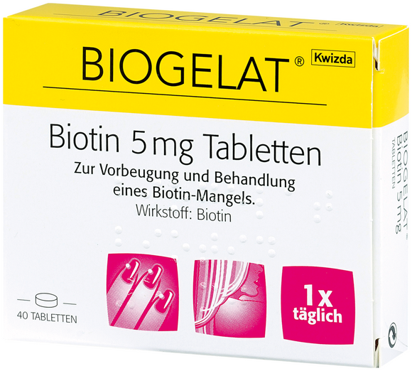 Biogelat Biotin 5 mg - 40 tablets