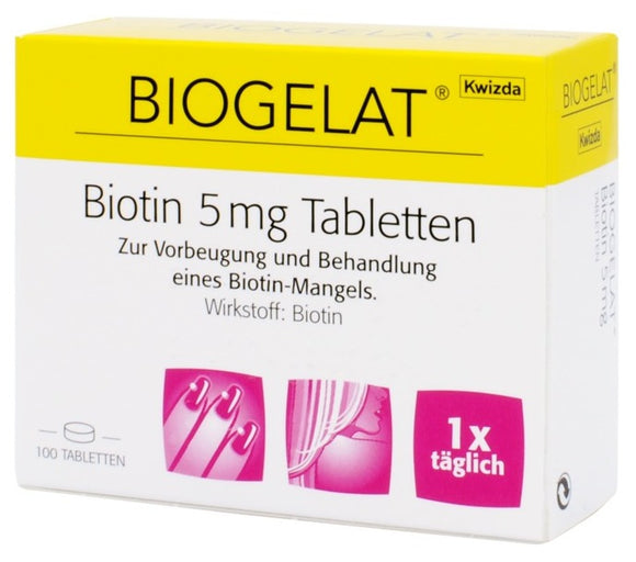 Biogelat Biotin 5 mg - 100 tablets