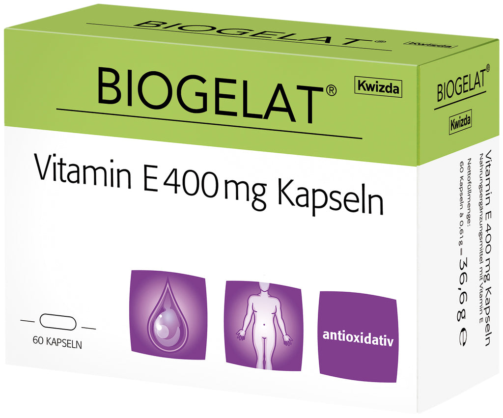 Biogelate Vitamin E 400 mg 60 capsules