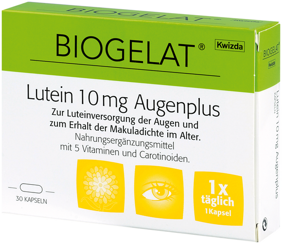 Biogelate lutein 10 mg eye plus 30 capsules