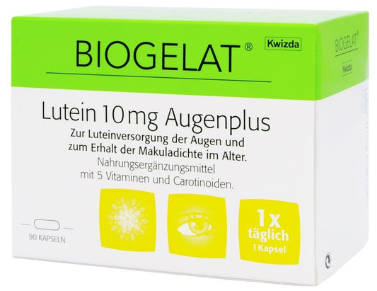 Biogelat lutein 10 mg eye plus 90 capsules