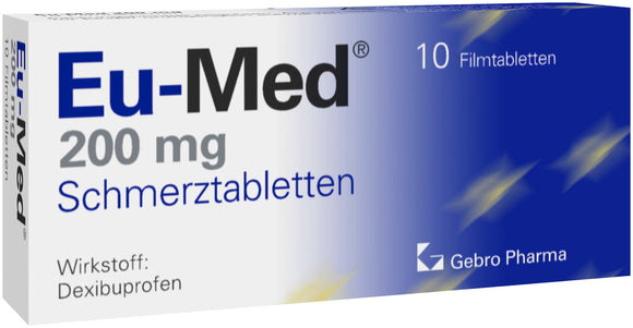 Eu-Med 200 mg painkillers 10 tablets
