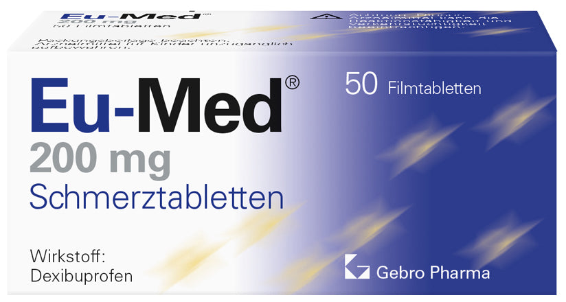 Eu-Med 200 mg painkillers 50 tablets