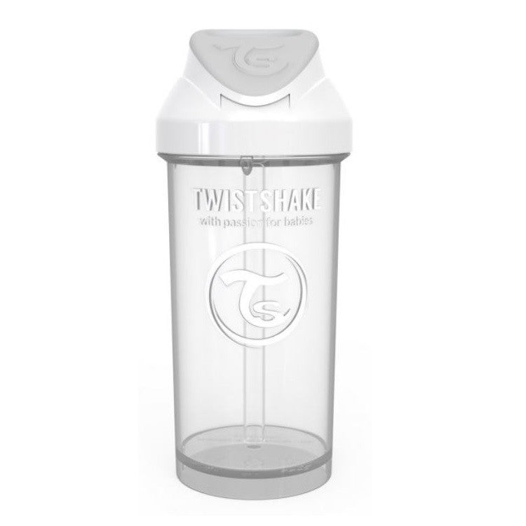 Twistshake Non-flowing bottle + straw 360 ml 6 months and up white