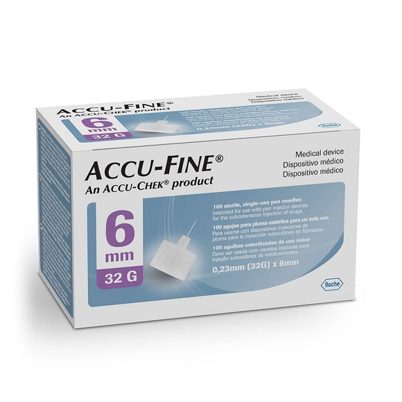 ACCU-FINE INSULIN PEN NEEDLES 32G X 6 mm, 100 pcs – My Dr. XM