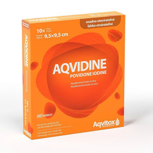 Aqvitox Aqvidine Povidone Iodine dressing 9.5x9.5 cm 10 pcs