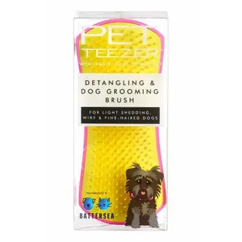 Pet teezer De-shedding Pink dog grooming brush 1 pc