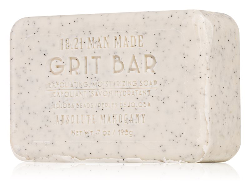 18.21 Man Made Grit Bar Absolute Mahogany exfoliating body soap